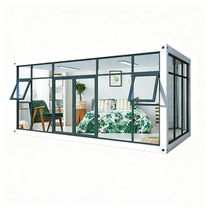 Casa Móvel Pré-fabricada em Estrutura de Aço Personalizável, Impermeável e Respirável, com Parede de Vidro para Escola ou Escritório - Product Image 4