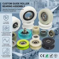 Ensemble de roulettes en plastique PU avec roulements en acier inoxydable et joints en caoutchouc pour les lignes de convoyage d'emballages cosmétiques