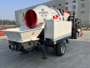 Diesel Engine Trailer <b>Concrete</b> Mixer <b>Pump</b> Mobile Mini Electric <b>Concrete</b> Mixer for Small Construction and Paving Applications - Product Image 4