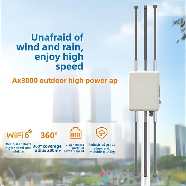 CF-WA937 Dual Band 3000M Outdoor Wireless AP Wifi6 High Gain Antenna IP66 Waterproof 80211ax High Power Signal Coverage