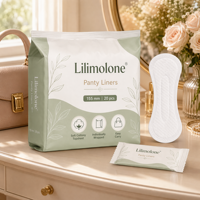 Protège-slips jetables ultra-fins en coton biologique sans ailettes, anti-fuites, super absorbants, emballés individuellement, faciles à utiliser, vente en gros
