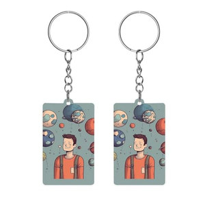 Llavero de acrílico con diseño de personajes de <span class=keywords><strong>anime</strong></span> <span class=keywords><strong>y</strong></span> dibujos animados, divertido, rectangular, para <span class=keywords><strong>hombre</strong></span>, OEM/ODM - Product Image 1