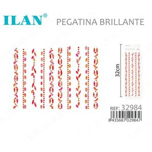 Autocollant en strass scintillant ILAN 32 cm, bande adhésive décorative pour nail art - Product Image 3