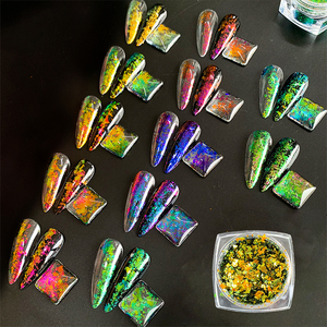 Paillettes ultra-fines à effet de déformation pour ongles, revêtement en résine, pigment, vernis à ongles - Product Image 1