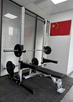 Machine multifonctionnelle commerciale de forme physique de puissance pour le support de Squat de presse d'haltères d'entraînement de gymnase de bodybuilding avec la fonction d'épaule
