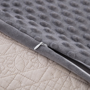 Couverture lestée en velours cristal gris foncé, douce, en polaire, confortable, respirante, pour le printemps et l'automne - Product Image 3