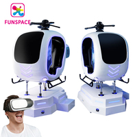 Funspaces Máquina de juegos de realidad virtual Vr/Ar/Mr Equipo VR Helicóptero Avión Simulador de vuelo Cabina