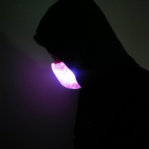 Festival Halloween Mehr farben LED Leuchten Gesichts maske LED Party LED Rave Fiber optic <span class=keywords><strong>FaceMask</strong></span> - Product Image 4