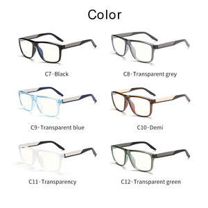 แว่นตาทรงเหลี่ยม Sunray Retro ลายกระดองเต่า กรอบ TR90 เลนส์ AC ป้องกันแสงสีฟ้า สำหรับผู้ใหญ่ 男女 ใช้ได้ น้ำหนักเบา ป้องกันดวงตา - Product Image 5