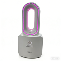 Kipas Mini Tanpa Baling-Baling Isi Ulang USB dengan Lampu RGB, Elektrik, Aman & Senyap, Kontrol Sentuh, untuk Rumah & Luar Ruangan