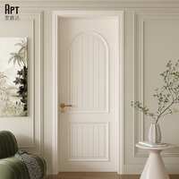Porte intérieure moderne minimaliste étanche à panneau plat en MDF avec âme en bois massif pour chambre, cuisine, salle de bain, maison, appartement, entrepôt