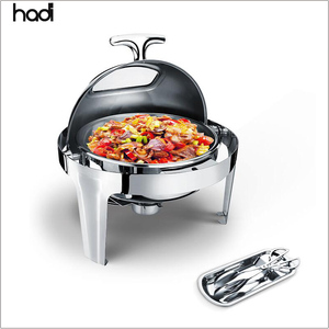 Plato de eje de acero inoxidable redondo comercial de 6 litros para <span class=keywords><strong>restaurante</strong></span> Buffet Roll Top calentador de alimentos a la <span class=keywords><strong>venta</strong></span> - Product Image 2