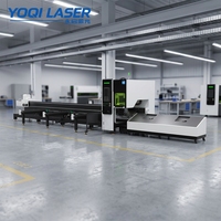 Machine de découpe laser à fibre semi-automatique d'occasion 3-6kW, découpeuse laser CNC pour tubes, système de découpe de tuyaux métalliques 160mm AI