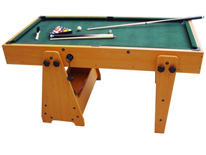 5ฟุต/2-in-1พับได้สีน้ำตาลอ่อนโลหะหลายเกมโต๊ะฟุตบอลบิลเลียดแอร์ฮอกกี้เด็ก-ประหยัดพื้นที่ในบ้านในร่ม - Product Image 4