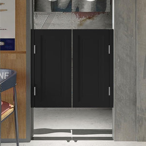 Portes intérieures à ouverture latérale en bois massif laqué blanc, demi-portes doubles avec charnières métalliques, isolation thermique pour <span class=keywords><strong>entrée</strong></span> - Product Image 1