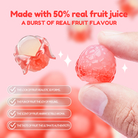 Heerlijke kauwbare zachte snoepjes gemaakt met 50% echt vers fruitsap. Kooday Lychee Peelable Gummies Lychee Peelable Candy