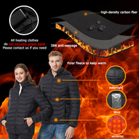Veste chauffante électrique rechargeable par USB pour homme et femme, veste chauffante pour l'hiver