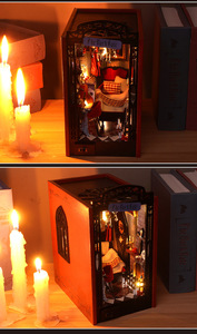 DIY Cabane TL9 Vampire Diaries, Maison de poupée 3D créative en bois <span class=keywords><strong>à</strong></span> assembler soi-même, Meubles, Support de livre, Modèle décoratif, Cadeau - Product Image 6