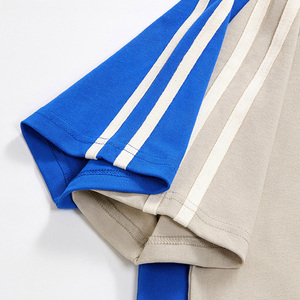 Camisetas de Diseño para Hombre, Cuello Redondo, 240 GSM, 100% Algodón, Dos Tiras de Tela, Color Secundario, OEM Personalizado, Alta Calidad - Product Image 3