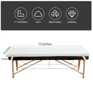 Memory Foam Massage Bed Lash Mattress Topper With Cooling Viscose Made From Bamboo Cover Massage Table Mattress Topper