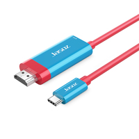 USB C vers pour câble HDMI 4K/30Hz Compatible Thunderbolt 3/4 USB4 USB C pour adaptateur HDMI pour HDTV ordinateur moniteur combinaison Shi