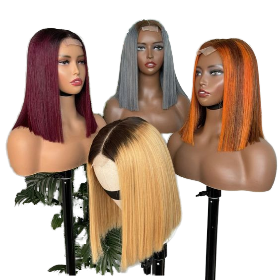 human hair no lace closer wig brown in blonde