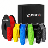 Filament d'imprimante 3D YAFONA vert fluorescent PETG 1,75 mm, consommable plastique pour imprimantes 3D FDM 240°C