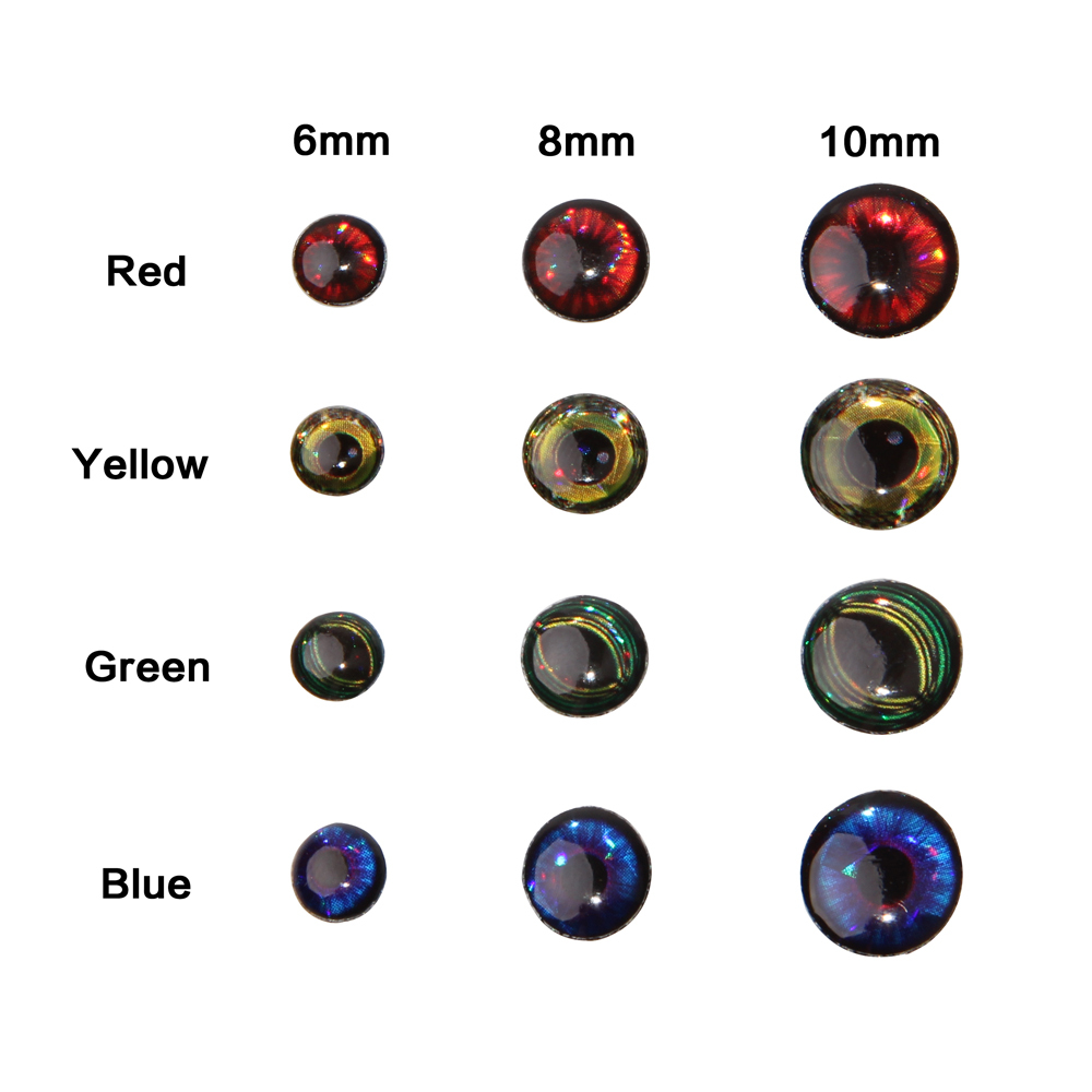 72Pcs Holographic Fishing Lure Eyes for Fly Tying | Artificial Fish Eye Stickers in 6mm, 8mm, 10mm for Bait Tackle 72Pcs Holographic Fishing Lure Eyes for Fly Tying | Artificial Fish Eye Stickers in 6mm, 8mm, 10mm for Bait Tackle