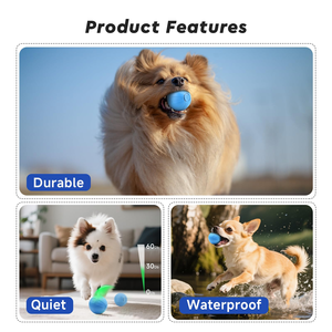 Pelota de Juguete para Perros con Salto Aleatorio - Pelota Interactiva Resistente a Mordidas para Cachorros, para Entrenamiento de Buscar, Juego en Interiores y Exteriores - Product Image 6