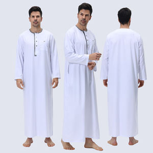 Túnica Marroquí de Alta Calidad para Hombre, Nueva Colección Verano 2026, Manga Larga, Informal, Transpirable, de Poliéster con Detalles Metálicos - Product Image 4