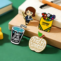Broches de remerciement pour enseignants en gros, série de broches avec citations de remerciement, broches tendance, reconnaissements pour les éducateurs, promotions du système éducatif, personnalisables