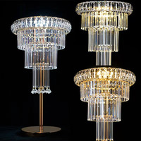 Lustres de table de luxe, centres de table en acrylique, centres de table à bougies pour la décoration de table de mariage et les centres de table