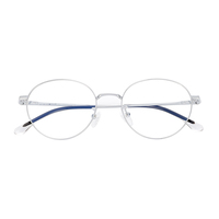 Vintage de plata de diseño redondo marco óptica óptico de gafas Unisex