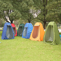 Tente de douche de plage portable en acier pour l'extérieur, imperméable, pop-up, pour se changer et se laver, idéale pour le camping et la randonnée