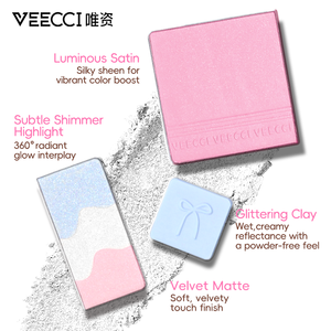 Paleta de Sombras de Ojos Multifunción VEECCI con Combinación de Colores, Puede Usarse para Iluminar el Rostro, Acabado Mate - Product Image 4