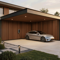 Abri moderne double pour camping-car, grande hauteur, structure arquée surdimensionnée, toit en alliage d'aluminium robuste, abri résistant aux intempéries pour camping-car et bateau