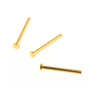 Broches de contact en laiton personnalisables, plaquées or, mâles et femelles, pour cartes de circuits imprimés (PCB) de capteurs et soudure de circuits.