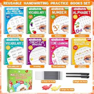 Customizable Language Reusable Grooved Writing Book Magic Calligraphy Handwriting Practice Tracing Notebook Promotional <b>Gift</b> - Product Image 6