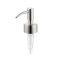 Pompe à lotion en acier inoxydable 28/400 2cc, tête de pompe de remplacement pour distributeur de savon, pompe manuelle pour salle de bain