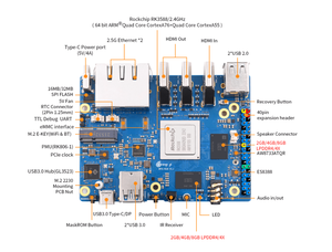 全新原装橙色<span class=keywords><strong>Pi</strong></span> 5 Plus RK3588芯片8核64位处理器4G/8G/16g支持8k视频编解码器SBC单板计算机 - Product Image 5