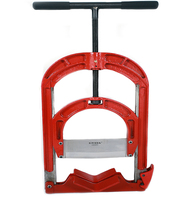 Coupe-tuyau à guillotine manuel ECH8PE, machine de découpe à froid professionnelle industrielle pour tuyaux en plastique HDPE PVC de 3 à 8 pouces