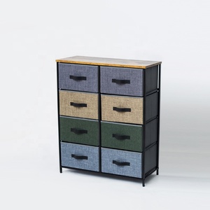 Cassettiera in Tessuto a 8 Cassetti Pieghevole, Mobile Contenitore in Legno Stile Rustico per Soggiorno e Camera da Letto - Product Image 2