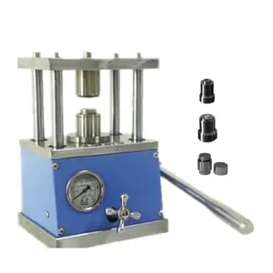 Machine à sertir manuelle pour cellules de pièces de monnaie, à pression hydraulique, équipement avec un ensemble de moule de scellage, CR2032 CR20XX