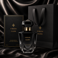Flacon de parfum de luxe de forme spéciale 30 ml, flacon de parfum en verre à fond épais 50 ml, flacon de parfum vide en verre avec bouchon