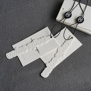 Eigenmarken-Etiketten aus Kunstpapier/Karton/Kraftpapier, recycelbar, Logo-Etiketten mit Prägung/UV-Druck/Bronzierung, Anhängeetiketten - Product Image 6