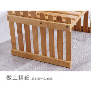 Bamboo Desktop Flower <b>Stand</b> 2 Tier Plant Shelf Storage Organizer for Office Home Decor - Product Image 3