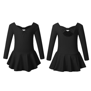 Justaucorps <span class=keywords><strong>de</strong></span> danse pour petites filles BW4002 en coton doux, avec nœud décoratif au dos et ouverture à l'entrejambe, idéal pour la <span class=keywords><strong>gymnastique</strong></span> et l'entraînement. - Product Image 4