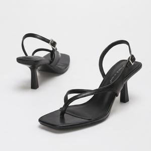 <span class=keywords><strong>Sandalias</strong></span> de tacón alto para mujer 1828-2 con punta abierta y tiras en el tobillo, tacón cuadrado suave con cierre de botón, estilo de caña alta para exteriores, ideales para el verano. - Product Image 2