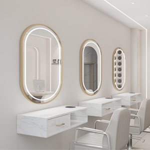 New model hair salon beauty <b>mirror</b> <b>with</b> <b>lighting</b> and integrated <b>mirror</b> stand for hair salon use and wall-mounted smart <b>mirror</b> - Product Image 6