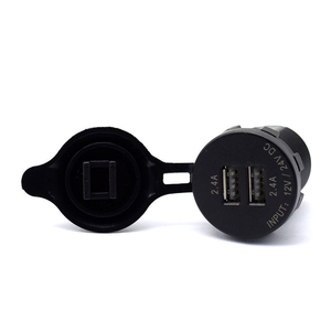 Enchufe USB redondo de 12/24V estilo OLED LED 4.8A, cargador de alimentación USB Dual para coche, cargador de dispositivo rápido para sistemas de 12/24V - Product Image 4